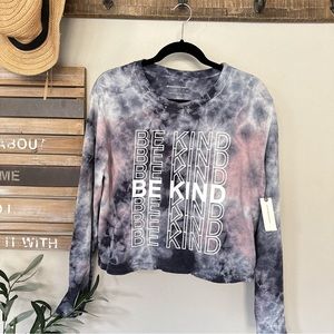🆕 {Anthropologie} Good hYOUman Be Kind Tie Dye Graphic Pullover size M